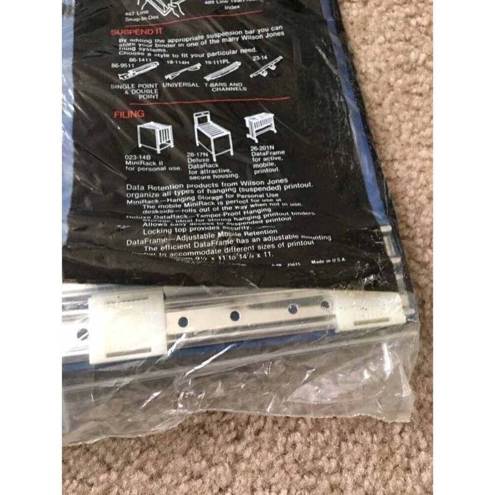 9 Pack Wilson Jones Printout Binder W14-9511NBLA Multicolors 9.5
